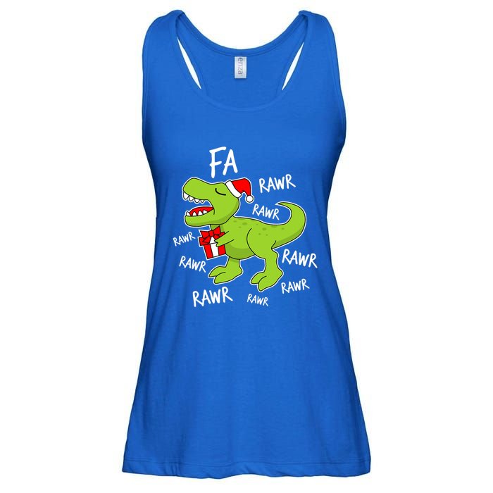 Dinosaur Christmas Gift Fa Ra Rawr Tree Rex Xmas Gift Great Gift Ladies Essential Flowy Tank