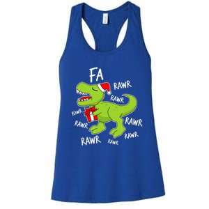 Dinosaur Christmas Gift Fa Ra Rawr Tree Rex Xmas Gift Great Gift Women's Racerback Tank