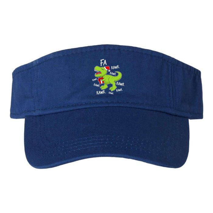 Dinosaur Christmas Gift Fa Ra Rawr Tree Rex Xmas Gift Great Gift Valucap Bio-Washed Visor