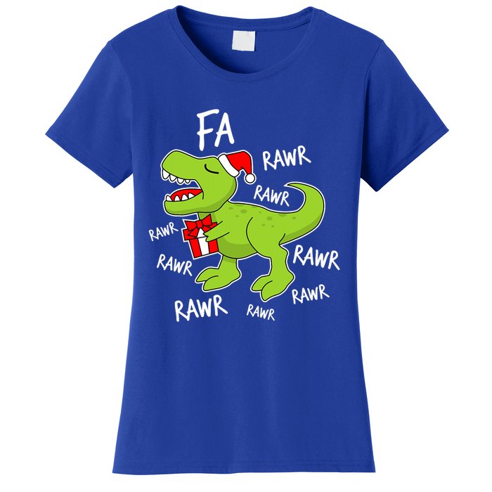 Dinosaur Christmas Gift Fa Ra Rawr Tree Rex Xmas Gift Great Gift Women's T-Shirt