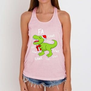 Dinosaur Christmas Gift Fa Ra Rawr Tree Rex Xmas Gift Great Gift Women's Knotted Racerback Tank