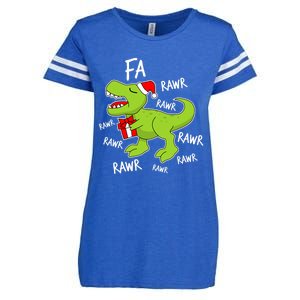 Dinosaur Christmas Gift Fa Ra Rawr Tree Rex Xmas Gift Great Gift Enza Ladies Jersey Football T-Shirt