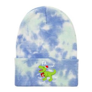 Dinosaur Christmas Gift Fa Ra Rawr Tree Rex Xmas Gift Great Gift Tie Dye 12in Knit Beanie