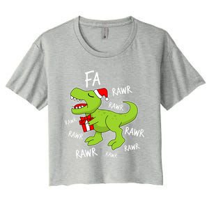 Dinosaur Christmas Gift Fa Ra Rawr Tree Rex Xmas Gift Great Gift Women's Crop Top Tee