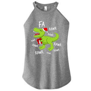 Dinosaur Christmas Gift Fa Ra Rawr Tree Rex Xmas Gift Great Gift Women's Perfect Tri Rocker Tank