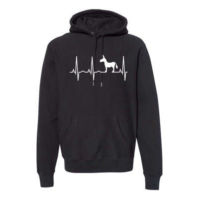 Donkey Cute Gift Donkey Heartbeat Hooded Cute Gift Premium Hoodie