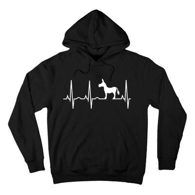 Donkey Cute Gift Donkey Heartbeat Hooded Cute Gift Tall Hoodie