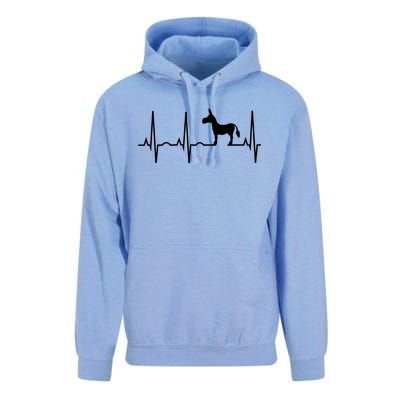 Donkey Cute Gift Donkey Heartbeat Hooded Cute Gift Unisex Surf Hoodie