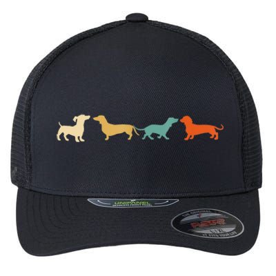 Dachshund Cute Gift Vintage Retro Wiener Dog Tee Gift Flexfit Unipanel Trucker Cap