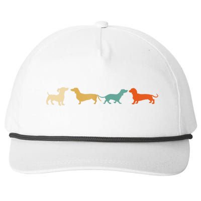 Dachshund Cute Gift Vintage Retro Wiener Dog Tee Gift Snapback Five-Panel Rope Hat