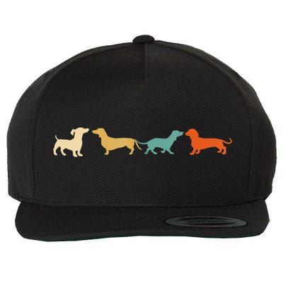 Dachshund Cute Gift Vintage Retro Wiener Dog Tee Gift Wool Snapback Cap