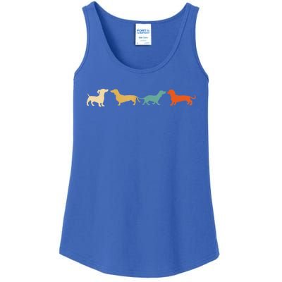 Dachshund Cute Gift Vintage Retro Wiener Dog Tee Gift Ladies Essential Tank