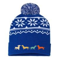 Dachshund Cute Gift Vintage Retro Wiener Dog Tee Gift USA-Made Snowflake Beanie