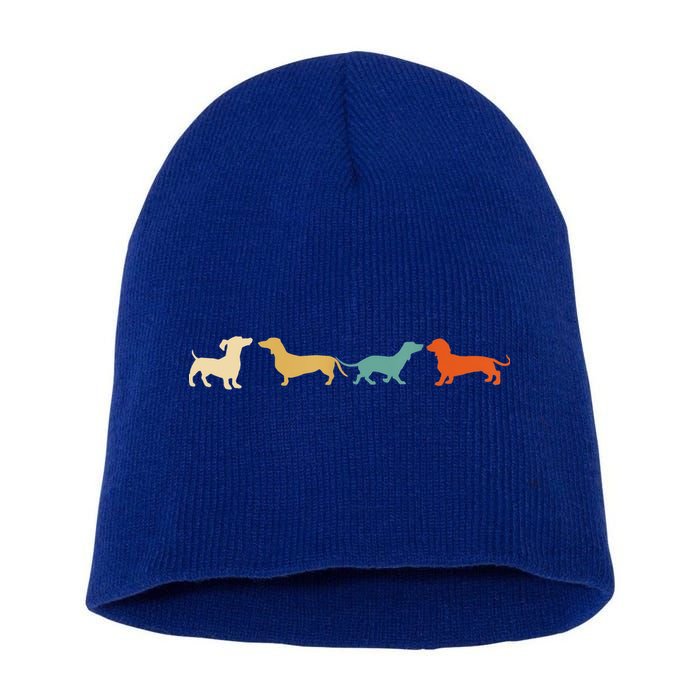 Dachshund Cute Gift Vintage Retro Wiener Dog Tee Gift Short Acrylic Beanie