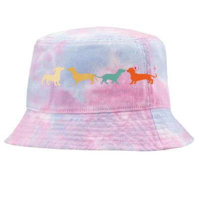 Dachshund Cute Gift Vintage Retro Wiener Dog Tee Gift Tie-Dyed Bucket Hat