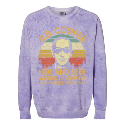 D.B. Coopers Hide And Seek Champion Since 1971 Db Cooper Colorblast Crewneck Sweatshirt