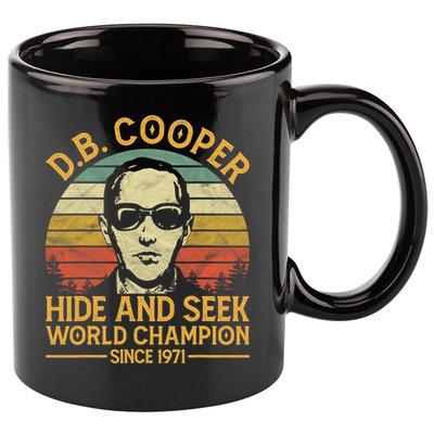 D.B. Coopers Hide And Seek Champion Since 1971 Db Cooper 11oz C Handle Ceramic Mug