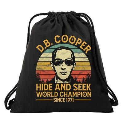 D.B. Coopers Hide And Seek Champion Since 1971 Db Cooper Drawstring Bag