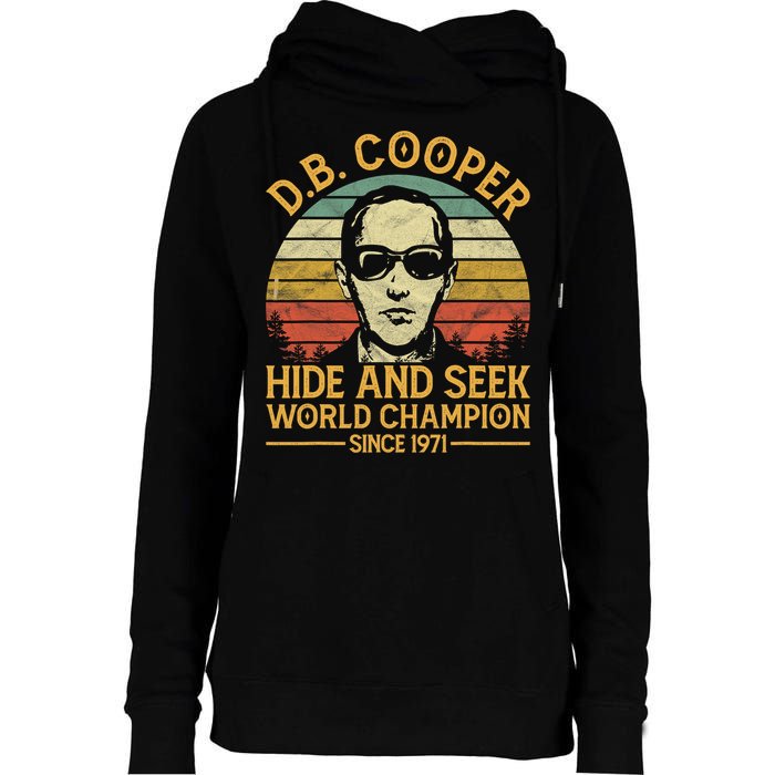 D.B. Coopers Hide And Seek Champion Since 1971 Db Cooper Womens Funnel Neck Pullover Hood