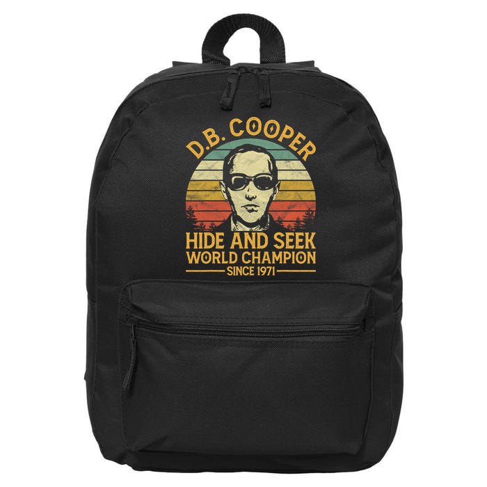 D.B. Coopers Hide And Seek Champion Since 1971 Db Cooper 16 in Basic Backpack