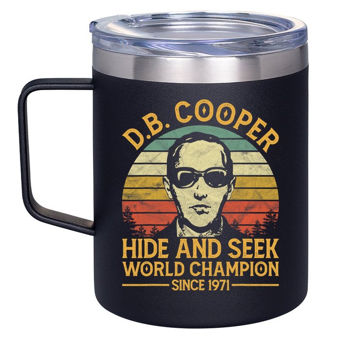 D.B. Coopers Hide And Seek Champion Since 1971 Db Cooper 12oz Stainless Steel Coffee Mug