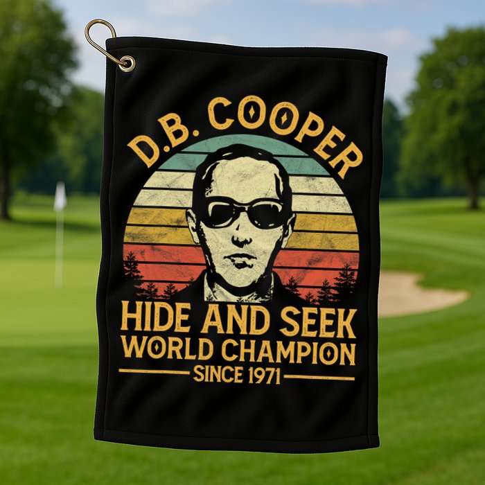 D.B. Coopers Hide And Seek Champion Since 1971 Db Cooper Golf Towel