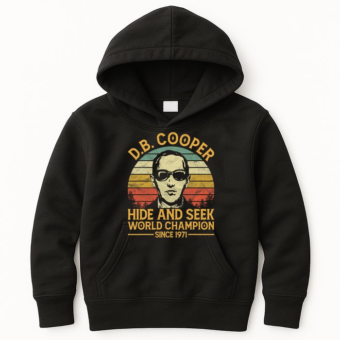 D.B. Coopers Hide And Seek Champion Since 1971 Db Cooper Kids Hoodie