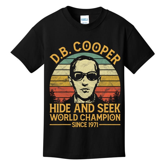 D.B. Coopers Hide And Seek Champion Since 1971 Db Cooper Kids T-Shirt