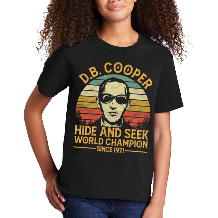 D.B. Coopers Hide And Seek Champion Since 1971 Db Cooper Kids T-Shirt