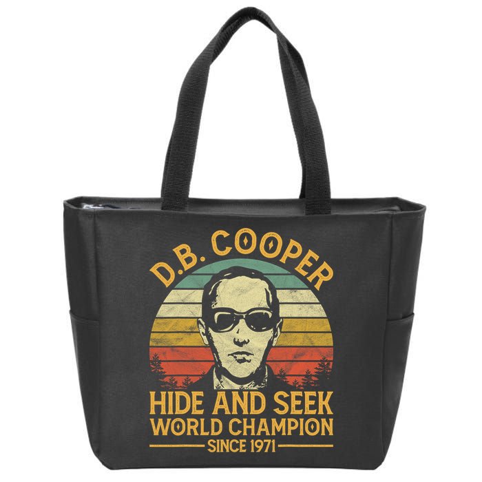 D.B. Coopers Hide And Seek Champion Since 1971 Db Cooper Zip Tote Bag