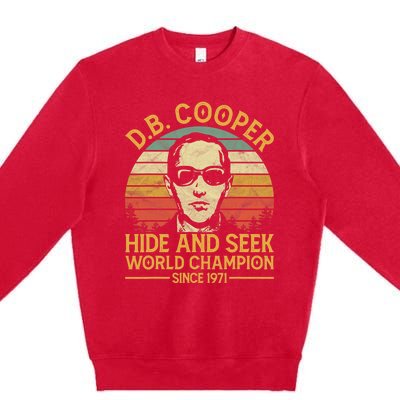 D.B. Coopers Hide And Seek Champion Since 1971 Db Cooper Premium Crewneck Sweatshirt