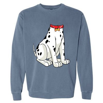 Dalmatian Costume Halloween Dog Print Women Garment-Dyed Sweatshirt