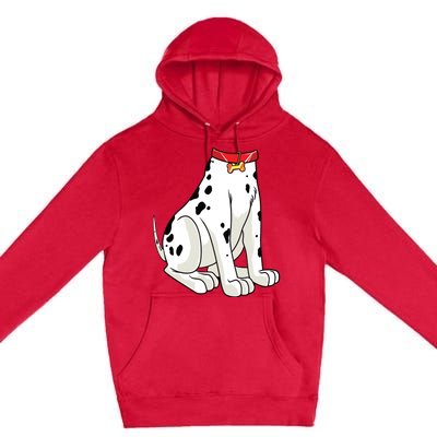 Dalmatian Costume Halloween Dog Print Women Premium Pullover Hoodie