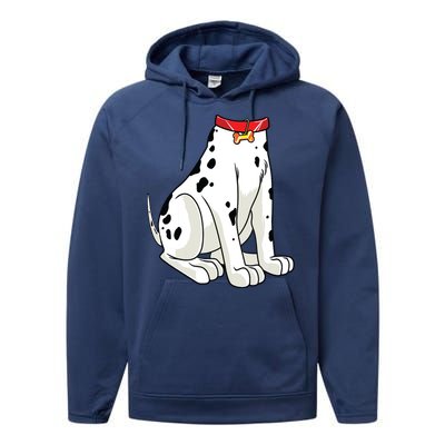 Dalmatian Costume Halloween Dog Print Women Performance Fleece Hoodie