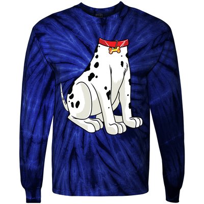 Dalmatian Costume Halloween Dog Print Women Tie-Dye Long Sleeve Shirt