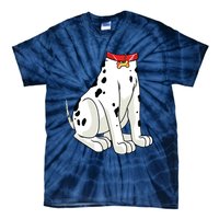 Dalmatian Costume Halloween Dog Print Women Tie-Dye T-Shirt