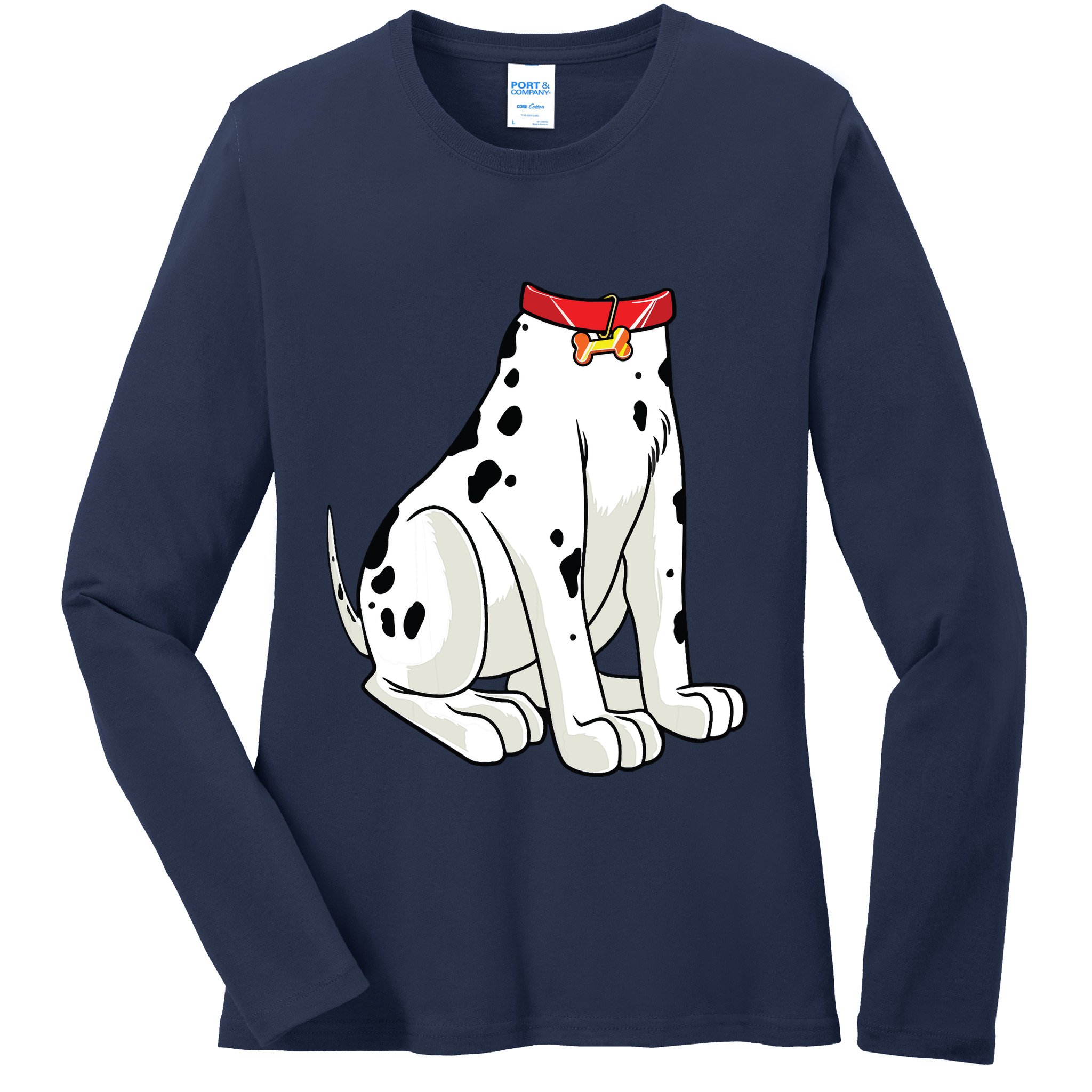 Dalmatian Costume Halloween Dog Print Women Ladies Long Sleeve Shirt