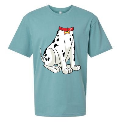 Dalmatian Costume Halloween Dog Print Women Sueded Cloud Jersey T-Shirt