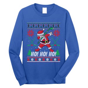 Dabbing Christmas Hockey Ugly Sweater Gift Long Sleeve Shirt