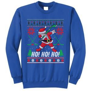 Dabbing Christmas Hockey Ugly Sweater Gift Tall Sweatshirt