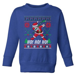 Dabbing Christmas Hockey Ugly Sweater Gift Toddler Sweatshirt