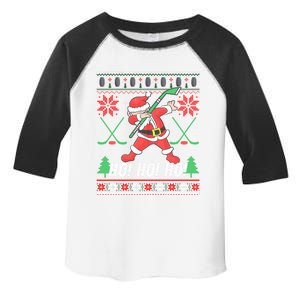 Dabbing Christmas Hockey Ugly Sweater Gift Toddler Fine Jersey T-Shirt