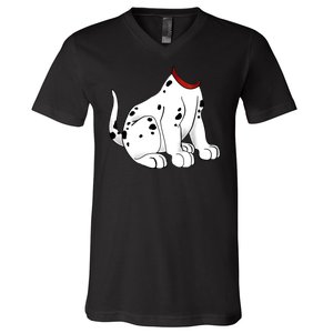 Dalmatian Costume Halloween Dog V-Neck T-Shirt