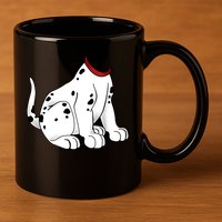 Dalmatian Costume Halloween Dog 11oz C Handle Ceramic Mug