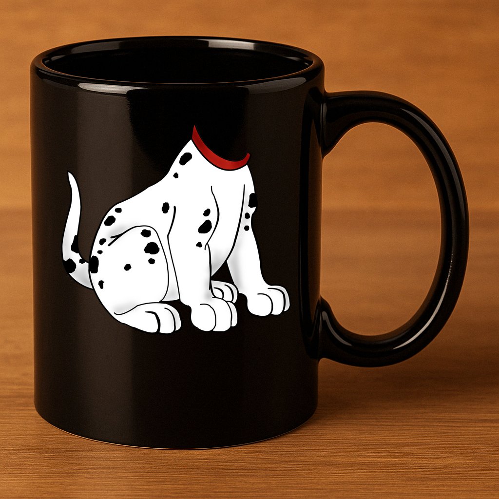 Dalmatian Costume Halloween Dog 11oz C Handle Ceramic Mug