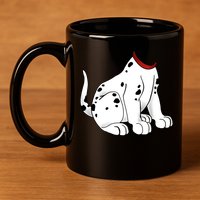 Dalmatian Costume Halloween Dog 11oz C Handle Ceramic Mug
