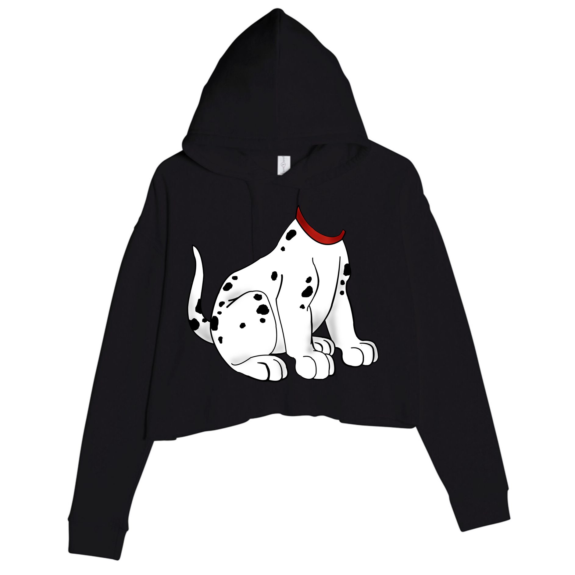 Dalmatian Costume Halloween Dog Crop Fleece Hoodie