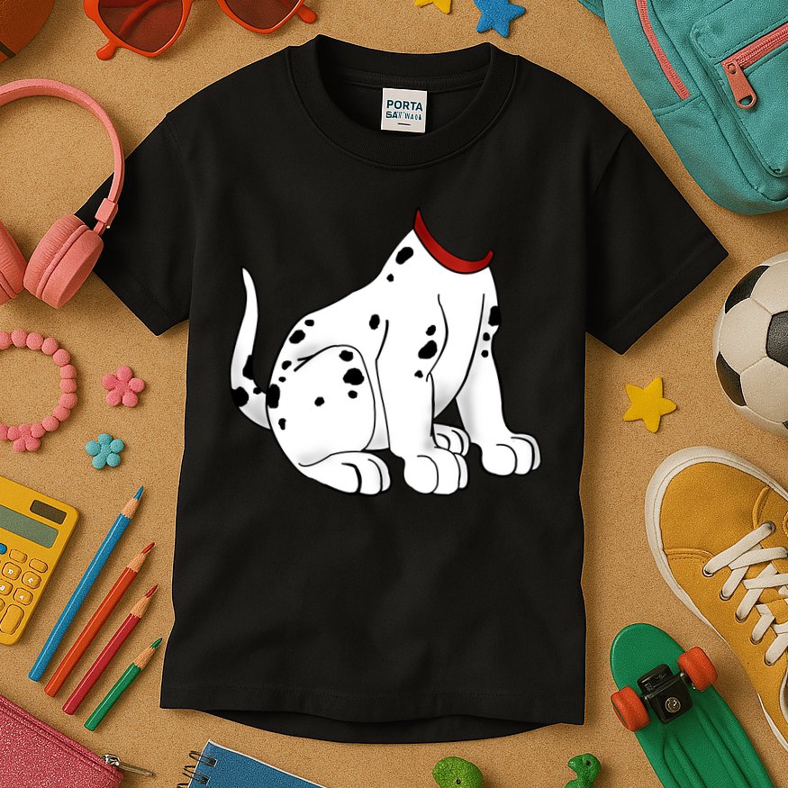 Dalmatian Costume Halloween Dog Kids T-Shirt