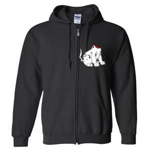 Dalmatian Costume Halloween Dog Full Zip Hoodie