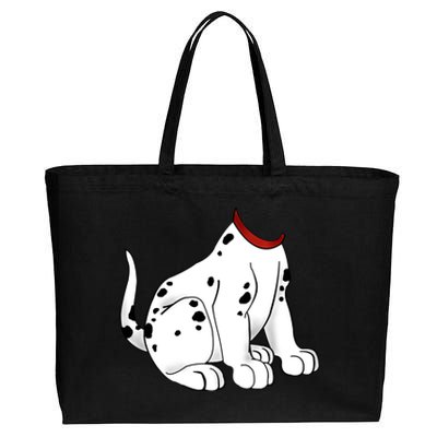 Dalmatian Costume Halloween Dog Cotton Canvas Jumbo Tote